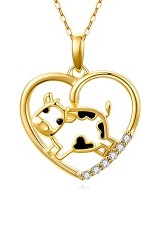 good-looking cow heart gold baby necklace